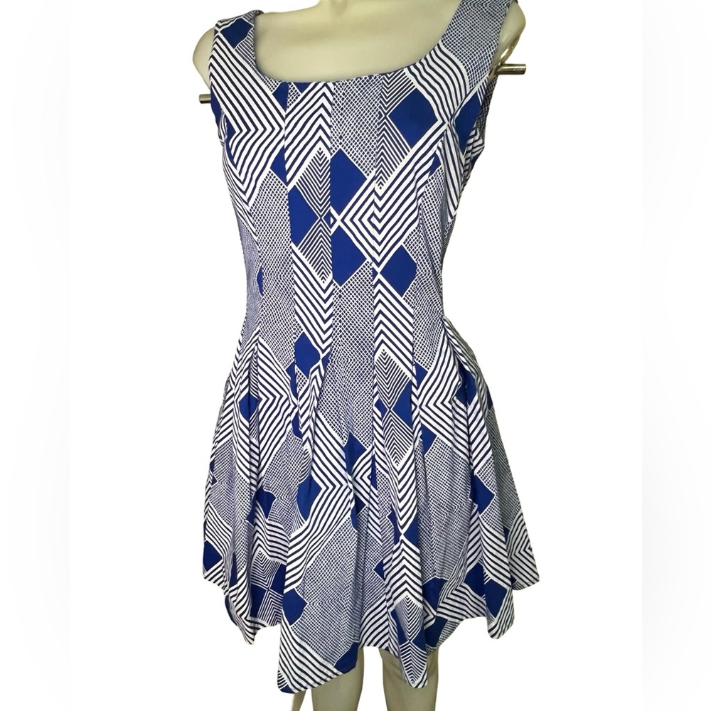 NOOWORKS Geometric Print 50s Inspired Dress
